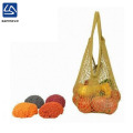 Supermarket cotton mesh shopping bag , fruit mesh bag for women